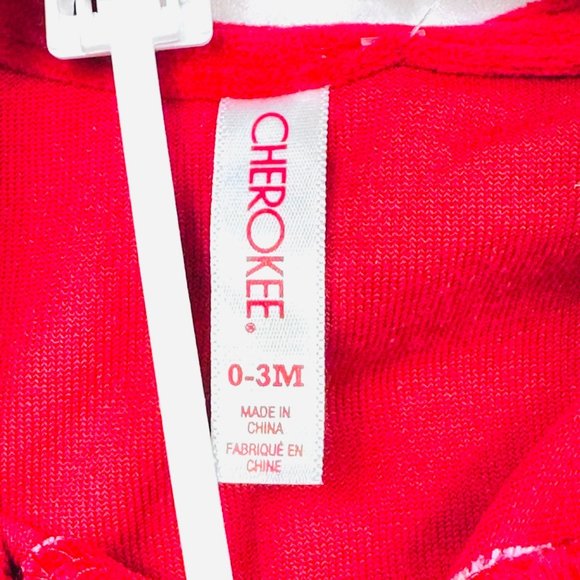 Cherokee Red Velvet Santa Suit with Hat for Kids 0-3 Months - NWT - Picture 6 of 7